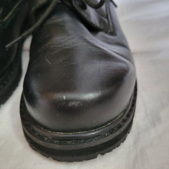 Dr. Scholl's Leather Sz 8 1/2 W Work Shoes Men's Paul Black Slip & Oil Resistant - Picture 3 of 15
